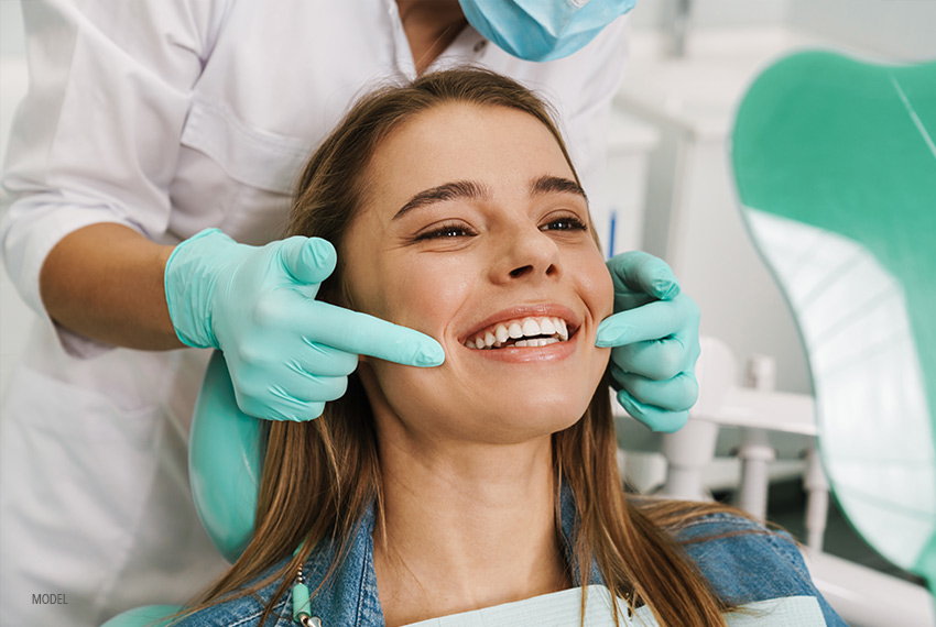 patient happy with the dental treatment